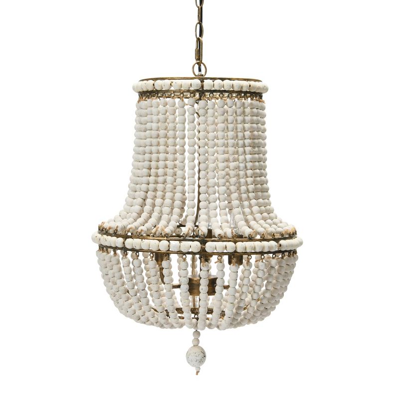 Storied Home Draped Wood Bead Chandelier, 1 of 12