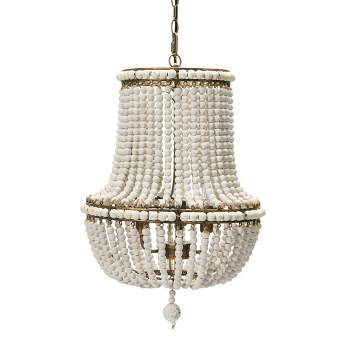 Storied Home Draped Wood Bead Chandelier