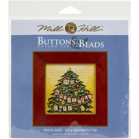 Cool Quartet Cross Stitch Kit Mill Hill 2013 Buttons & Beads Winter