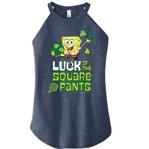 Women's - SpongeBob SquarePants - Luck Of The Square Pants Graphic High Neck Tank - 1 of 4