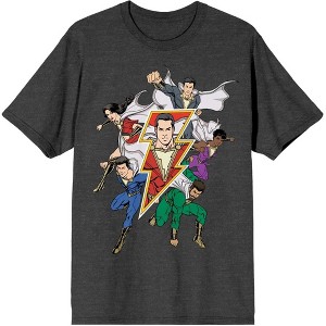Shazam! Movie Character Art Women's Heather Gray Graphic Tee - 1 of 3