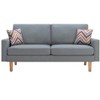 Bahamas 70" Gray Polyester Sofa with 2 Throw Pillows - 3 of 4