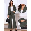 INSPIRE CHIC Women's Business Collarless Long Sleeve with Pockets Blazer and Pants Sets 2 Pcs - 2 of 4