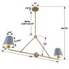 Crystorama Lighting Xavier 2 - Light Chandelier in  Vibrant Gold/Blue - 2 of 4