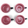 Elanze Designs Large Color Pop 24 ounce Ceramic Jumbo Soup Mugs Set of 4, Pink - 4 of 4