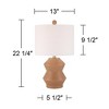 360 Lighting Tatum 22 1/4" High Small Geometric Mid Century Modern Accent Table Lamp Red Clay Glaze Finish Ceramic Single Living Room Bedroom - 4 of 4