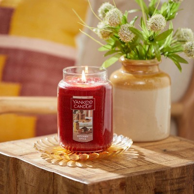 Large Red Soy Scented Fall Jar Candle