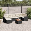 vidaXL Garden Sofa Set Black PE Rattan 8 Piece Modular Garden Sofa Set - 2 of 4
