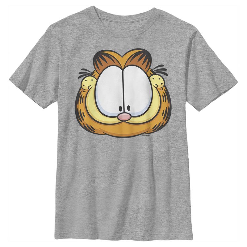 Boy's Garfield Character Big Face T-Shirt, 1 of 6