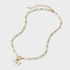 14K Gold Dipped Pearl Charm on Chain Initial Necklace - A New Day Gold - 3 of 4