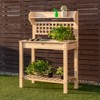 Tangkula Garden Potting Bench Workstation Table w/ Sliding Tabletop&Removable Sink for Garden&Backyard - 2 of 4