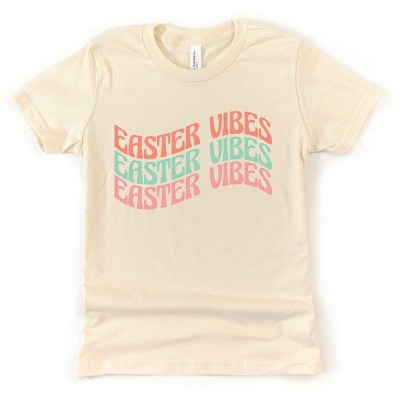 The Juniper Shop Easter Vibes Wavy Stacked Youth Short Sleeve Tee