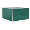vidaXL Raised Garden Bed Outdoor Planter Patio Flower Box Galvanized Steel - 2 of 4