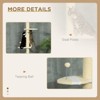 SEVOBAL 4 Tier Tall Cat Tower, Floor to Ceiling Cat Tree, Sisal Scratching Posts, Toy Ball for Indoor Cats, Yellow,(18.5"*13.5"*102.25") - 4 of 4