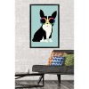 Trends International Andy Westface - Boston Terrier Work Hard Framed Wall Poster Prints - 2 of 4