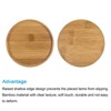 Unique Bargains Indoor Round Bamboo Planter Saucer Drip Tray Plant Drainage Trays 2 Pcs - 4 of 4