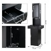 Infurnic Utility Storage Cabinets Elegant Barber Station with Sturdy Wood Equipment Suitable for Hair Salons, Black, 23.22"*15.75"*66.93" - 3 of 4