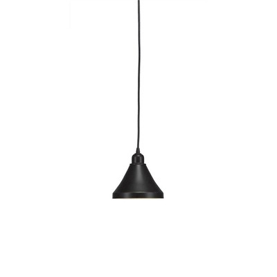 Toltec Lighting Vintage 1 - Light Pendant in  Dark Granite with 7" Dark Granite Cone Metal Shade Shade