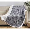 Plazatex Gracey with Plush Decorative All Season Plum Throw Blanket 50" x 60" Grey - image 2 of 4