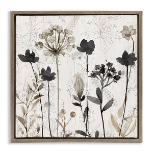 Stupell Industries Abstract Overlapping Flower Sprigs, 18" x 18" - 1 of 4