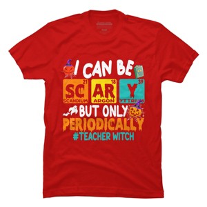 Men's Design By Humans I Can Be Scary But Only Periodically Science Halloween Gifts By lenxeemyeu T-Shirt - 1 of 4