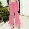 Anna-Kaci Women's High Waist Drawstring Long Pants Relaxed Loose Pants with Pockets - 2 of 4