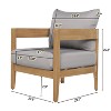 Christopher Knight Home Brooklyn Outdoor Acacia Wood Club Chair with Cushions - 3 of 4