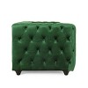 Sagewood Contemporary Velvet Tufted 3 Seater Sofa Emerald/Espresso - Christopher Knight Home: Luxurious Upholstered Couch - image 4 of 4