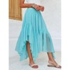 Imily Bela Womens Summer Boho Maxi Skirt Casual Asymmetric High-Low Hem Flowy Bohemia Long Skirt - 2 of 4
