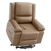 Power Lift Recliner Chair in PU Leather with Built-in Massage, Ergonomic Lounge Sofa with Side Pockets, Classic Single Seat Design, 27-Inch Width - 4 of 4