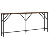 vidaXL Console Table Smoked Oak 70.9 in.x9.1 in.x29.5 in. Engineered Wood - 2 of 4