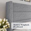Allewie Lift Up Storage Bed, Button Tufted Headboard with Wingback, No Box Spring Needed, Hydraulic Storage, Modern - 4 of 4
