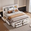 YOOCOZZ Platform Bed with Storage Headboard Shelves and Eight Drawers - 3 of 4