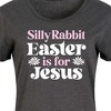Women's - Instant Message - Silly Rabbit Easter Is For Jesus Graphic T-shirt Dress - 2 of 4