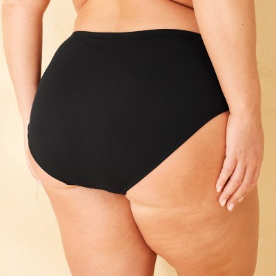 Women's Ribbed Mid-Rise Medium Coverage Hipster Bikini Bottom - Shade & Shore' - image 2