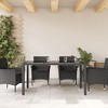 vidaXL Garden Table Black PE Rattan 35.4 x 35.4 in Sturdy Garden Table - 3 of 4