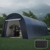 Heynemo Domed Carport with 4 Cloth Bags, Portable Garage with 2 Roll-up Doors, Heavy Duty Car Canopy Party Tent, Storage Shelter Shed - 4 of 4