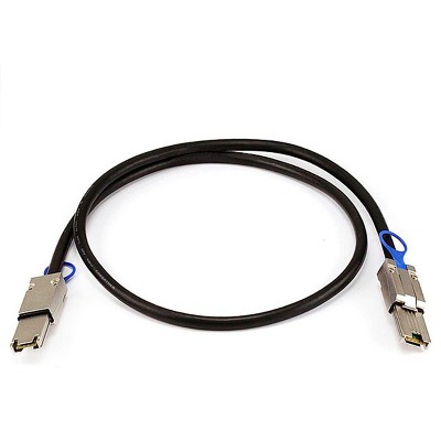 Monoprice Data Cable - 1 Meter - Black | 28AWG External Mini SAS 26-pin (SFF-8088) Male to Mini SAS 26-pin (SFF-8088) Male Cable