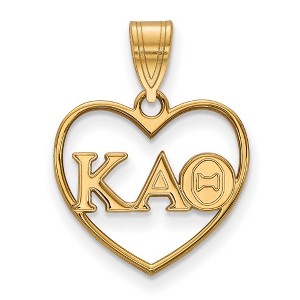 Black Bow Jewelry 14k Yellow Gold Plated Sterling Silver Kappa Alpha Theta Greek Life Pendant - 1 of 3