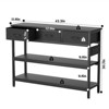 Gikpal Entryway Table with Power Outlets, Console Table with 3 Fabric Drawers, Entryway Console Table with storage for Living Room, Hallway, Couch - 2 of 4