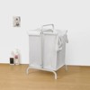 FONTOI 2-Tier Laundry Hamper, Large Clothes Basket Sorter with, Lid and Sorting Cards for Clothes & Toys Storage, White, 16.5"*27.5"*18.1" - 4 of 4