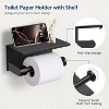 Itopfox 5 Piece Matte Black Bathroom Hardware Set SUS304 Stainless Steel Towel Bar 23.6 Inch Towel Ring Toilet Paper Holder Shelf Hooks - 3 of 4