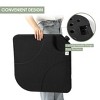 WestinTrends 4-Piece Universal Cantilever Offset Square Base Outdoor Patio Umbrella Weights Heavy Duty, Fill with Water or Sand, Black - 3 of 4