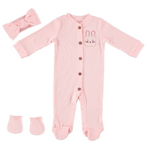 Baby romper with store mittens