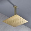 ChicFurnit Showerheads Metal Rainfall Shower Head Settings Diverter High Pressure Showerheads Angle Adjustable for Bathroom, Gold, 10"*10"*3.6" - 4 of 4