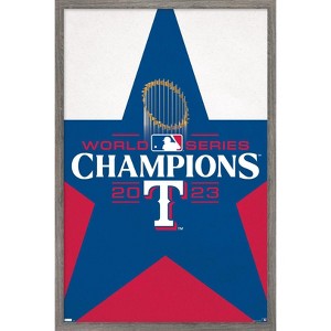 Trends International MLB Texas Rangers - 2023 World Series Team Logo Framed Wall Poster Prints - 1 of 4