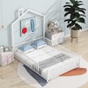 Whisen Metal House Platform Bed with Guardrail and Chimney - 2 of 4