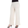 24seven Comfort Apparel Women's Plus Women's Plus Wide-leg Palazzo Pants - 2 of 4