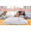 J&V TEXTILES Ultra-Luxury Memory Foam Pillow – Hypoallergenic Bed Pillow Outer Fabric Covering 2-Pack (King) - image 3 of 4