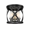 Malcalester 3-Light Flush Mount Light - Matte Black & Brushed Nickel, Dimmable, Damp Rated - 3 of 4
